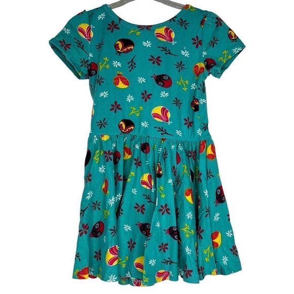 NEW Dot Dot Smile Multicolor Ladybug Blue Cap Sleeve Dress 12-24M - Picture 8 of 8